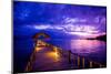 Sunset over the Pier, Hotel Seraya, Flores Island, Indonesia, Southeast Asia, Asia-Laura Grier-Mounted Premium Photographic Print