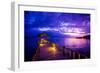 Sunset over the Pier, Hotel Seraya, Flores Island, Indonesia, Southeast Asia, Asia-Laura Grier-Framed Photographic Print