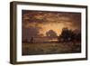 Sunset over the Plain of Barbizon-Thomas Rowlandson-Framed Giclee Print