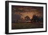 Sunset over the Plain of Barbizon-Théodore Rousseau-Framed Giclee Print