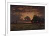 Sunset over the Plain of Barbizon-Théodore Rousseau-Framed Giclee Print