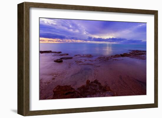 Sunset over the Reef Colourful Sunset over Ningaloo-null-Framed Photographic Print