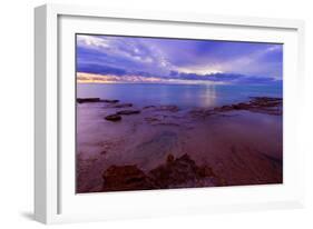 Sunset over the Reef Colourful Sunset over Ningaloo-null-Framed Photographic Print