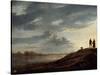 Sunset over the River, 1650s-Aelbert Cuyp-Stretched Canvas