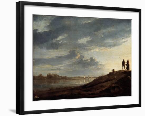 Sunset over the River, 1650s-Aelbert Cuyp-Framed Giclee Print