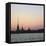 Sunset over the River Neva in St Petersburg-CM Dixon-Framed Stretched Canvas