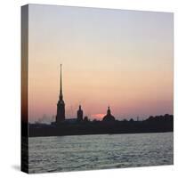 Sunset over the River Neva in St Petersburg-CM Dixon-Stretched Canvas