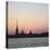 Sunset over the River Neva in St Petersburg-CM Dixon-Stretched Canvas