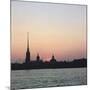 Sunset over the River Neva in St Petersburg-CM Dixon-Mounted Photographic Print