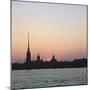 Sunset over the River Neva in St Petersburg-CM Dixon-Mounted Photographic Print