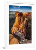 Sunset Over The Rock Formations In Colorado National Monument Near Grand Junction, Colorado-Jay Goodrich-Framed Premium Photographic Print