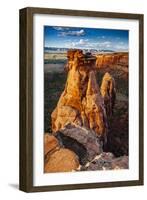 Sunset Over The Rock Formations In Colorado National Monument Near Grand Junction, Colorado-Jay Goodrich-Framed Photographic Print