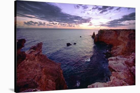 Sunset Over The Rocks Of Cabo Rojo, Puerto Rico-George Oze-Stretched Canvas
