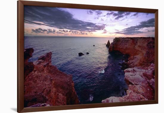 Sunset Over The Rocks Of Cabo Rojo, Puerto Rico-George Oze-Framed Photographic Print