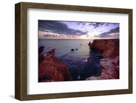 Sunset Over The Rocks Of Cabo Rojo, Puerto Rico-George Oze-Framed Photographic Print