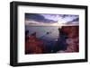 Sunset Over The Rocks Of Cabo Rojo, Puerto Rico-George Oze-Framed Photographic Print