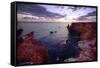 Sunset Over The Rocks Of Cabo Rojo, Puerto Rico-George Oze-Framed Stretched Canvas