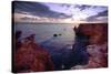 Sunset Over The Rocks Of Cabo Rojo, Puerto Rico-George Oze-Stretched Canvas