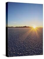 Sunset over the Salar de Uyuni, the largest salt flat in the world, Daniel Campos Province, Potosi -Karol Kozlowski-Stretched Canvas