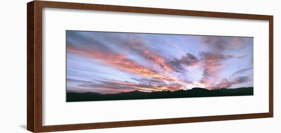 Sunset over the San Ysidro Mountains, Anza Borrego Desert State Park, California, USA-Panoramic Images-Framed Photographic Print