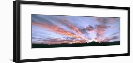 Sunset over the San Ysidro Mountains, Anza Borrego Desert State Park, California, USA-Panoramic Images-Framed Photographic Print