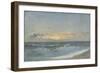 Sunset over the Sea, 1900 (Oil on Board)-William Pye-Framed Premium Giclee Print