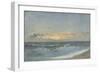 Sunset over the Sea, 1900 (Oil on Board)-William Pye-Framed Premium Giclee Print