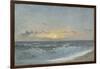 Sunset over the Sea, 1900 (Oil on Board)-William Pye-Framed Giclee Print