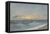 Sunset over the Sea, 1900 (Oil on Board)-William Pye-Framed Stretched Canvas