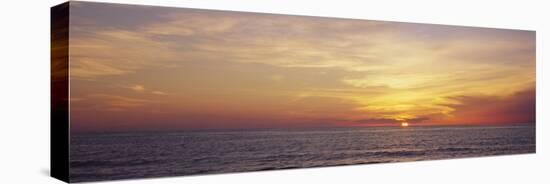 Sunset over the Sea, Gulf of Mexico, Venice, Sarasota County, Florida, USA-null-Stretched Canvas