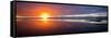 Sunset over the Sea, Hornafjordur, Iceland-null-Framed Stretched Canvas