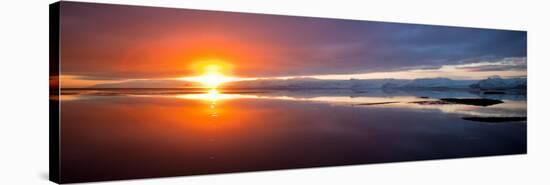 Sunset over the Sea, Hornafjordur, Iceland-null-Stretched Canvas