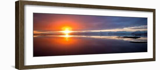 Sunset over the Sea, Hornafjordur, Iceland-null-Framed Photographic Print