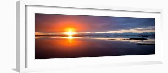 Sunset over the Sea, Hornafjordur, Iceland-null-Framed Photographic Print