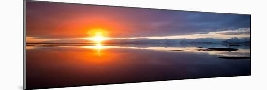Sunset over the Sea, Hornafjordur, Iceland-null-Mounted Photographic Print