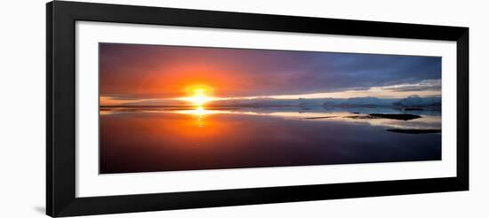 Sunset over the Sea, Hornafjordur, Iceland-null-Framed Photographic Print