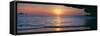 Sunset over the Sea, Railay Beach, Krabi, Krabi Province, Thailand-null-Framed Stretched Canvas