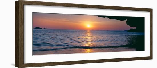 Sunset over the Sea, Railay Beach, Krabi, Krabi Province, Thailand-null-Framed Photographic Print