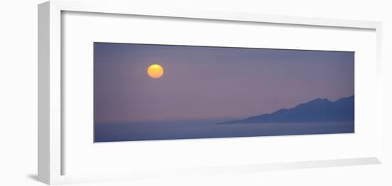 Sunset over the sea, Santorini, Cyclades Islands, Greece-Panoramic Images-Framed Photographic Print