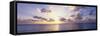 Sunset over the sea, Seven Mile Beach, Grand Cayman, Cayman Islands-Panoramic Images-Framed Stretched Canvas