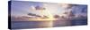 Sunset over the sea, Seven Mile Beach, Grand Cayman, Cayman Islands-Panoramic Images-Stretched Canvas