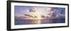 Sunset over the sea, Seven Mile Beach, Grand Cayman, Cayman Islands-Panoramic Images-Framed Photographic Print