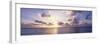 Sunset over the sea, Seven Mile Beach, Grand Cayman, Cayman Islands-Panoramic Images-Framed Photographic Print