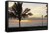 Sunset over the Sea, Tazacorte, La Palma, Canary Islands, Spain, 2009-Peter Thompson-Framed Stretched Canvas