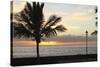 Sunset over the Sea, Tazacorte, La Palma, Canary Islands, Spain, 2009-Peter Thompson-Stretched Canvas