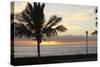 Sunset over the Sea, Tazacorte, La Palma, Canary Islands, Spain, 2009-Peter Thompson-Stretched Canvas