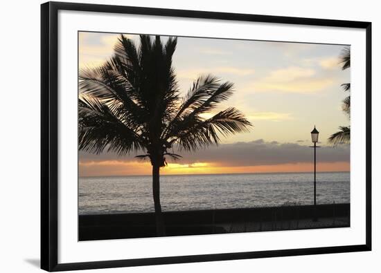 Sunset over the Sea, Tazacorte, La Palma, Canary Islands, Spain, 2009-Peter Thompson-Framed Photographic Print