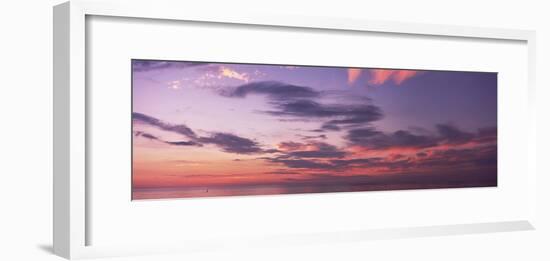 Sunset over the sea, Venice Beach, Sarasota, Florida, USA-Panoramic Images-Framed Photographic Print