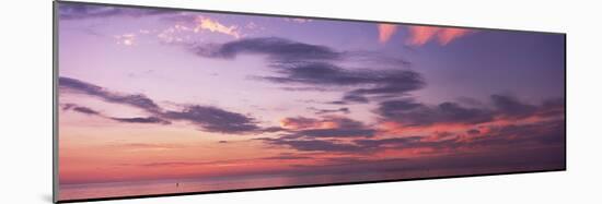 Sunset over the sea, Venice Beach, Sarasota, Florida, USA-Panoramic Images-Mounted Photographic Print