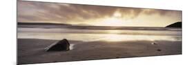 Sunset over the Sea, Whitesand Bay, Pembrokeshire, Wales-null-Mounted Photographic Print
